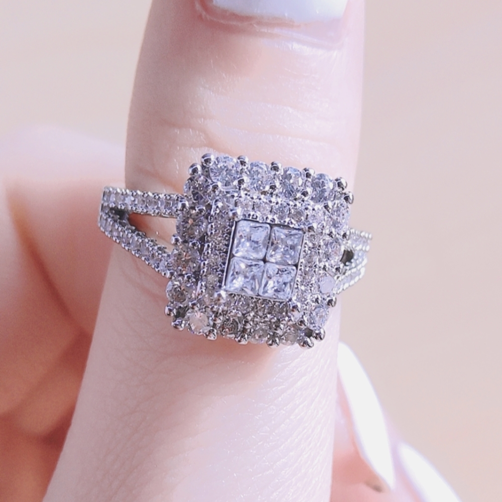 New Square Shape Women Ring - Picture 4 of 6